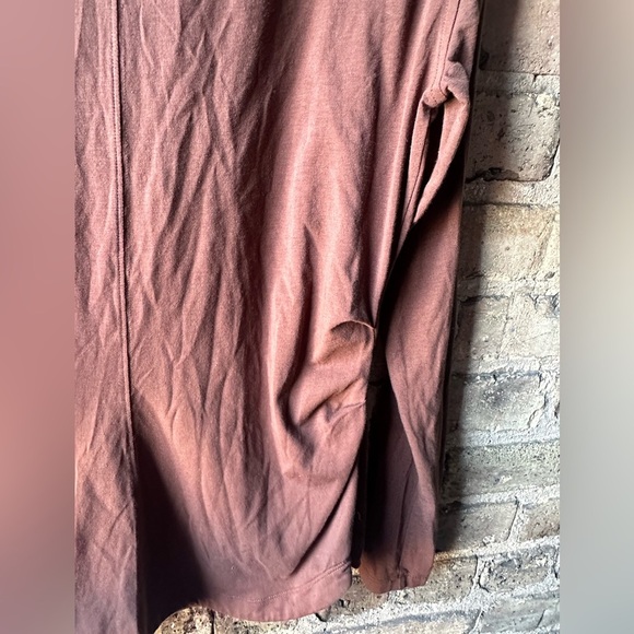 Athleta Chocolate V-Neck Blouse - Picture 6 of 7